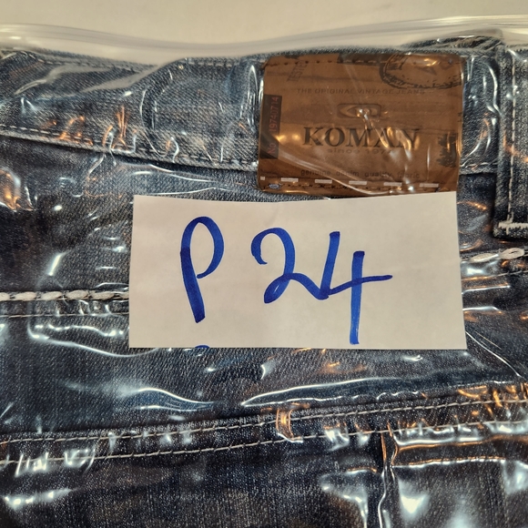 Vintage - Koman - Denim Shorts - Blue - White Stitching - Mens Size 34 -… - Picture 13 of 13